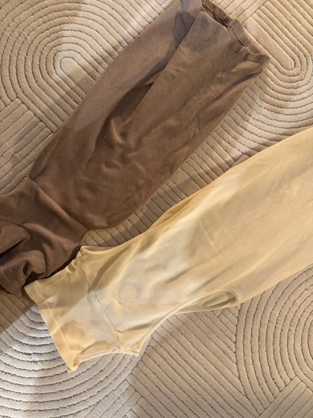 Free People intimates turtle neck tanks (x2)- Brown and Cream. Brand new!!